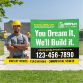 Bouwplaats Logo Foto Groen Adverteren Spandoek (Buitenkant)