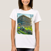 bouwplaats met kraan en gebouw t-shirt (Voorkant)