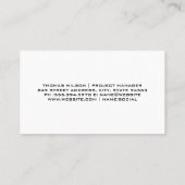 Bouwplaats | Stalen en metalen schroeven Visitekaartje (Achterkant)