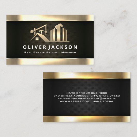 Bouwplaats | Vastgoedontwikkeling  Visitekaartje (Voorkant / Achterkant)