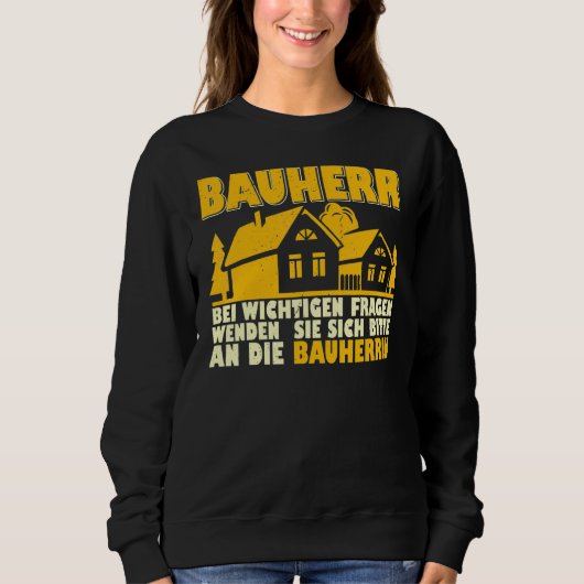 Bouwplaatsmanager aannemer bouw constructie gebouw trui (Voorkant)
