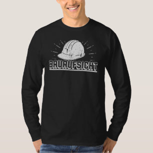 Bouwplaatsmanager aannemer bouwer bouw gebouw t-shirt