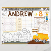 Bouwplacemat, kraanactiviteitsblad (Voorkant)