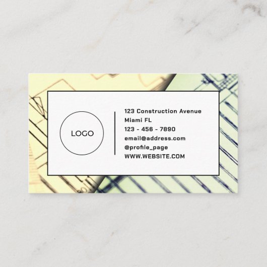 Bouwplannen Visitekaartje (Achterkant)