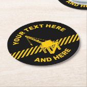 Bouwplatform Ronde Kartonnen Onderzetter (Gebogen)