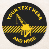 Bouwplatform Ronde Kartonnen Onderzetter (Voorkant)