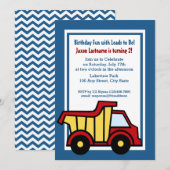 Bouwplezier Verjaardag Dump Truck Kaart (Voorkant / Achterkant)