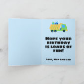 Bouwploeg Cute Persoonlijke Kinderverjaardag Kaart (Binnen)