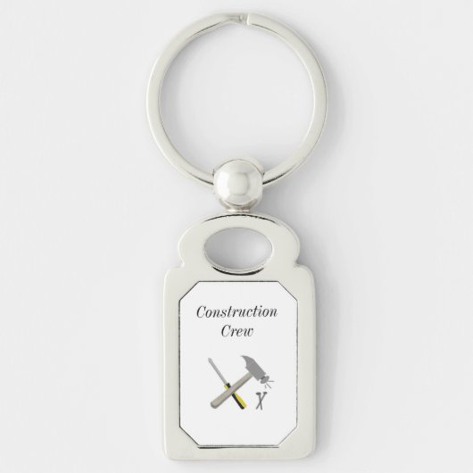 Bouwploeg met gereedschap sleutelhanger (Voorkant)