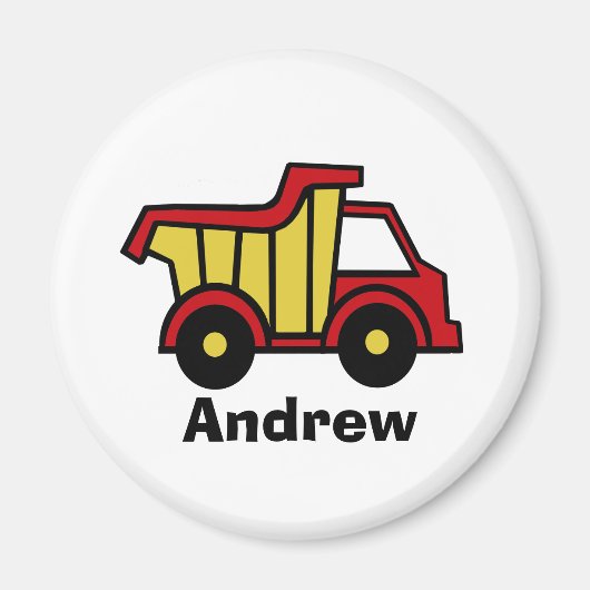 Bouwpret/stortplaatsvrachtwagen Magneet (Voorkant)