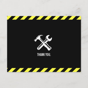 Bouwproject Aangepast bedankt Briefkaart