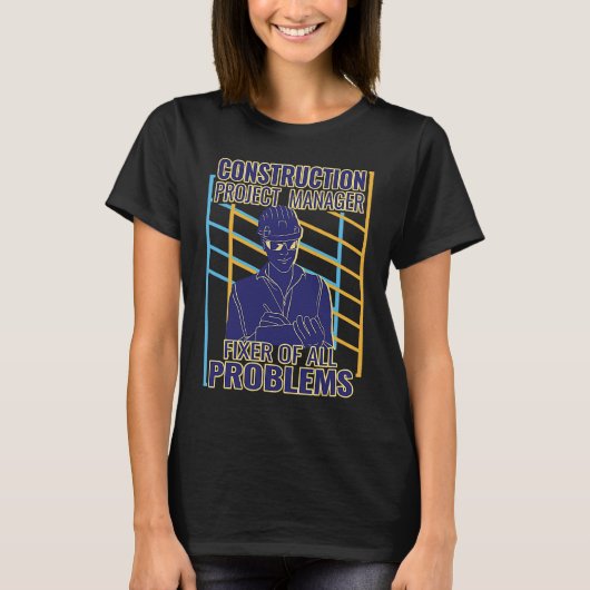 Bouwprojectmanager Fixer van alle retro M T-shirt (Voorkant)