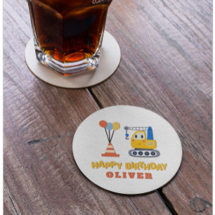 Bouwpromotie Verjaardagsfeestje Ronde Kartonnen Onderzetter
