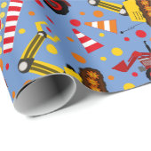 Bouwpunt tractor bulldozer cadeaupapier (Rol Hoek)