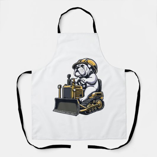 Bouwpup Bulldog Bouwer Schort (Voorkant)