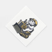 Bouwpup Bulldog Bouwer Servet (Hoek)