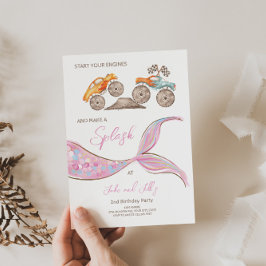 Bouwrace auto's Gezamenlijke thema uitnodiging