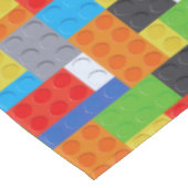 Bouwsteen rood blauw groen sinaasappel dineren tafelkleed (Gekanteld)