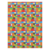 Bouwsteen rood blauw groen sinaasappel dineren tafelkleed (Voorkant)