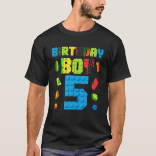 Bouwstenen 5e Verjaardag Jongen 5 Vijf Jaar Meeste T-shirt