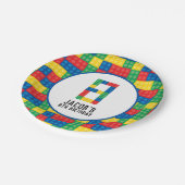 Bouwstenen 8e Verjaardagspapier Borden Papieren Bordje (Gekanteld)