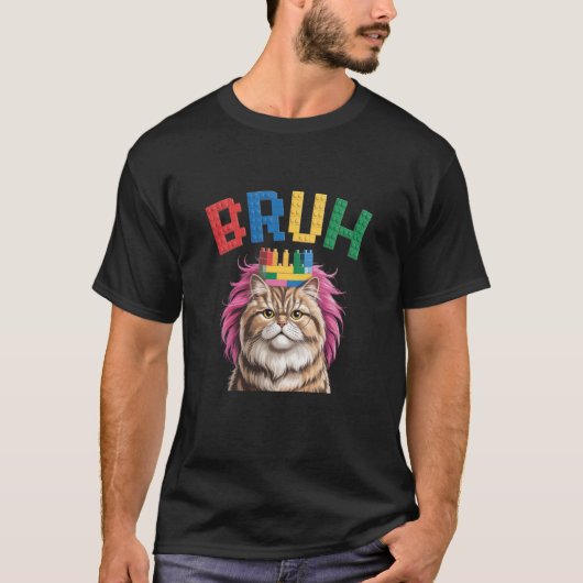 Bouwstenen Baksteen Bouwer Dames Heren Retro Pr T-shirt (Voorkant)