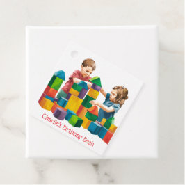 Bouwstenen bij de Birthday Bash Bedankjes Labels