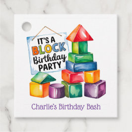 Bouwstenen bij de Birthday Bash Bedankt Bedankjes Labels