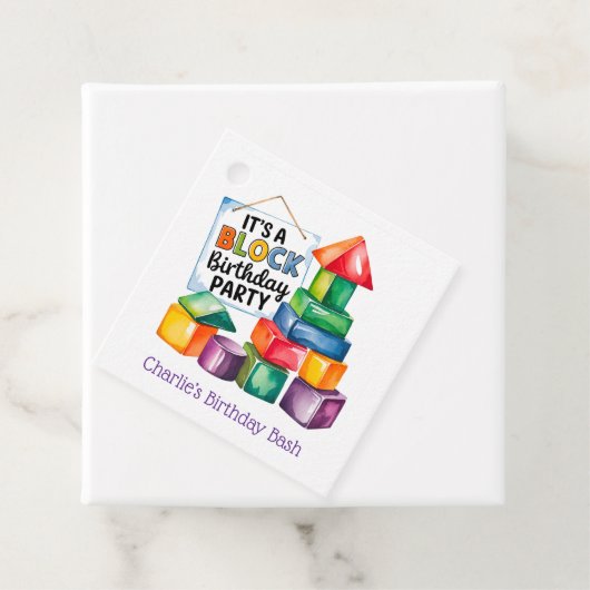 Bouwstenen bij de Birthday Bash Bedankt Bedankjes Labels (In situ)