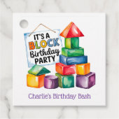 Bouwstenen bij de Birthday Bash Bedankt Bedankjes Labels (Voorkant)