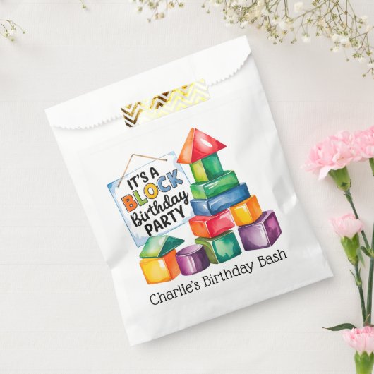 Bouwstenen bij de Birthday Bash Bedankzakje (Gezegeld)