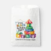 Bouwstenen bij de Birthday Bash Bedankzakje (Voorkant)