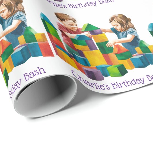 Bouwstenen bij de Birthday Bash Cadeaupapier (Rol Hoek)