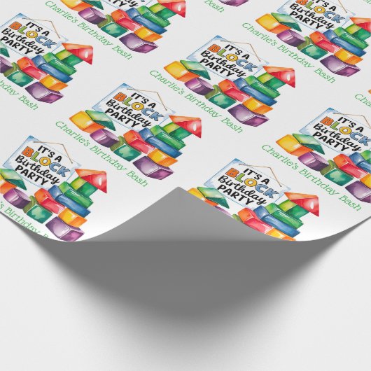 Bouwstenen bij de Birthday Bash Cadeaupapier (Hoek)