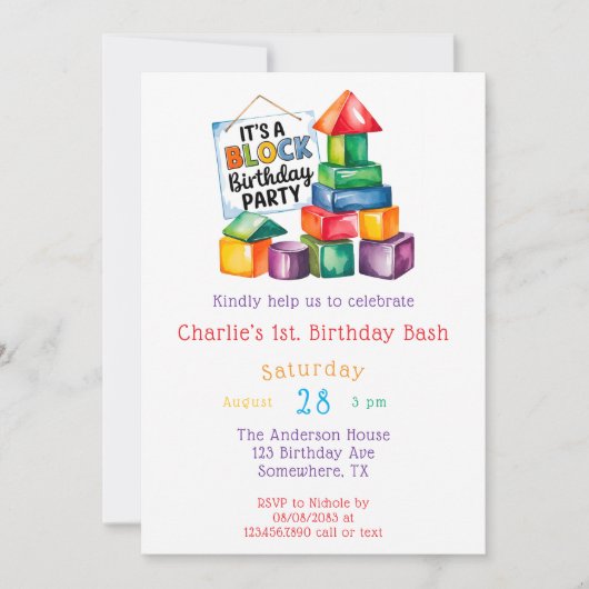 Bouwstenen bij de Birthday Bash Kaart (Voorkant)