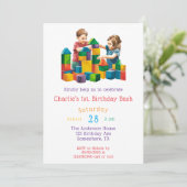 Bouwstenen bij de Birthday Bash Kaart (Staand voorkant)