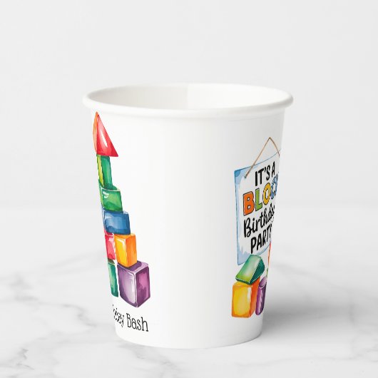 Bouwstenen bij de Birthday Bash Papieren Bekers (Links)