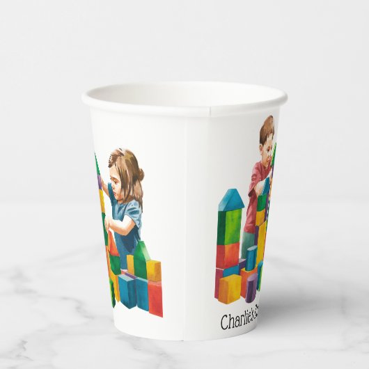 Bouwstenen bij de Birthday Bash Papieren Bekers (Rechts)