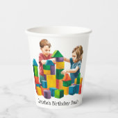 Bouwstenen bij de Birthday Bash Papieren Bekers (Voorkant)