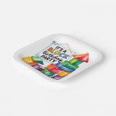 Bouwstenen bij de Birthday Bash Papieren Bordje (Gebogen)