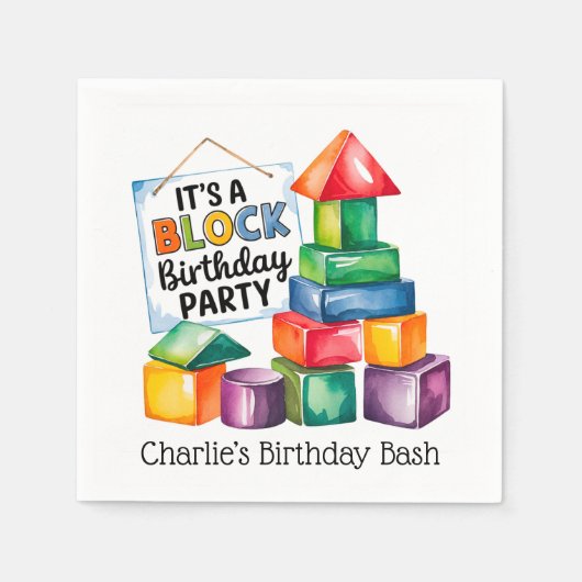 Bouwstenen bij de Birthday Bash Servet (Voorkant)