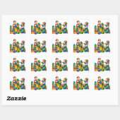 Bouwstenen bij de Birthday Bash Vierkante Sticker (Vel)