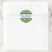 Bouwstenen Birthday Ronde Sticker (Tas)