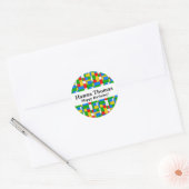 Bouwstenen Birthday Ronde Sticker (Envelop)