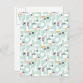 Bouwstenen - blauw briefkaart (Voorkant / Achterkant)