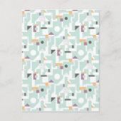 Bouwstenen - blauw briefkaart (Voorkant)