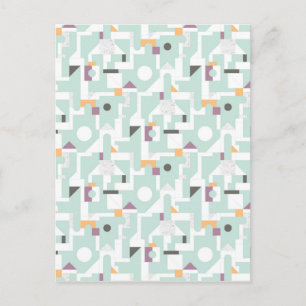 Bouwstenen - blauw briefkaart