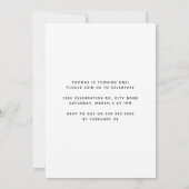 Bouwstenen Blauw Nummer Eén Eerste Verjaardag Kaart (Achterkant)