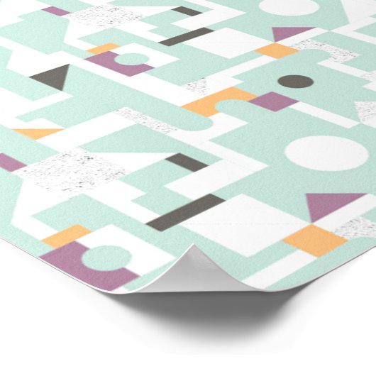 Bouwstenen - blauw poster (Hoek)