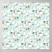 Bouwstenen - blauw poster (Voorkant)